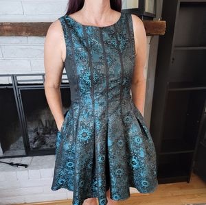 Ivy & Blu Teal Sleeveless Cocktail Dress, Size 12
